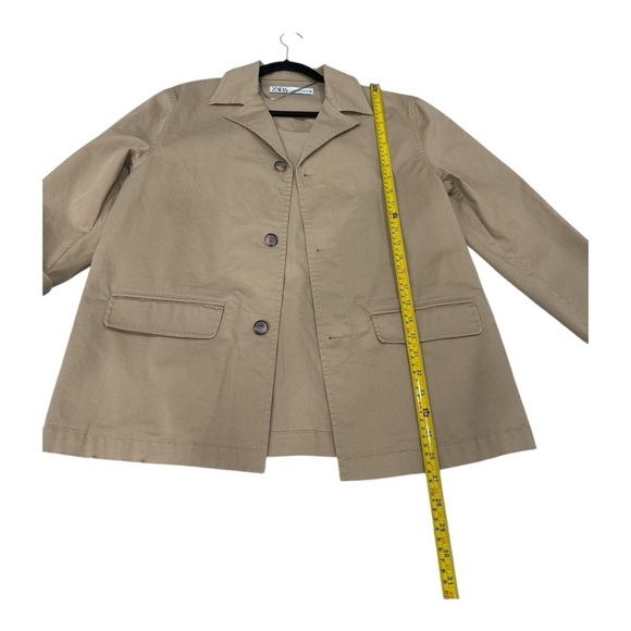 ZARA WASHED TWILL BLAZER ZW COLLECTION LIGHT WHISKEY, US SIZE XS oversized - Picture 9 of 13